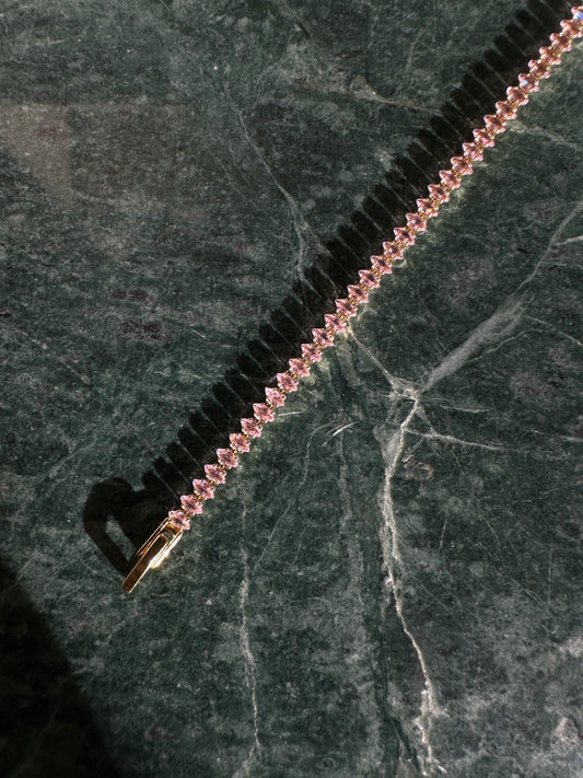 Tessa Pink Tennis Bracelet