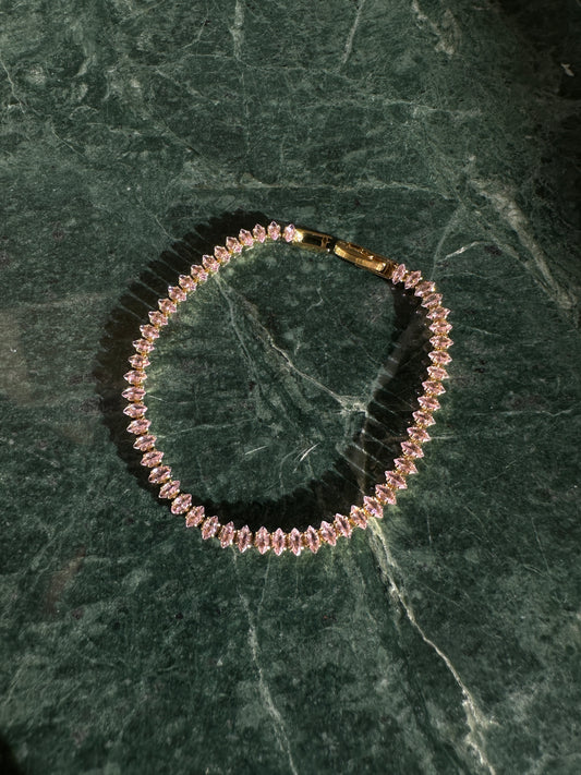Tessa Pink Tennis Bracelet