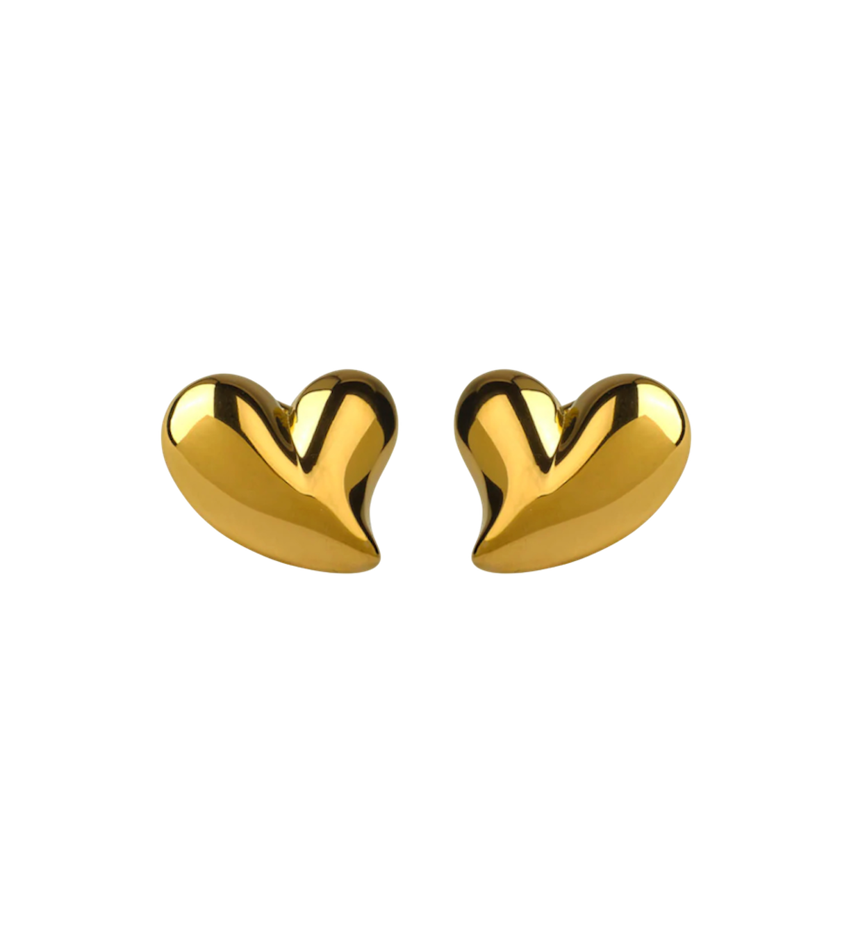 Maeve Heart Gold Earrings