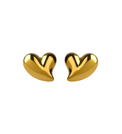 Maeve Heart Gold Earrings
