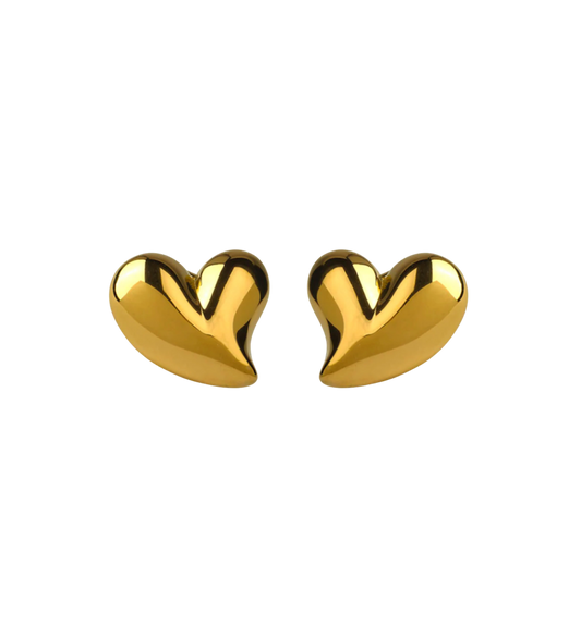 Maeve Heart Gold Earrings